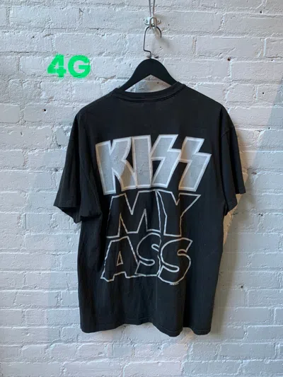 Pre-owned Vintage Kiss My Ass Band Tee Size Xl In Black