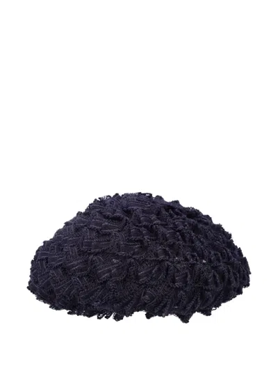 Pre-owned Vintage Lace-net Beret In Blue