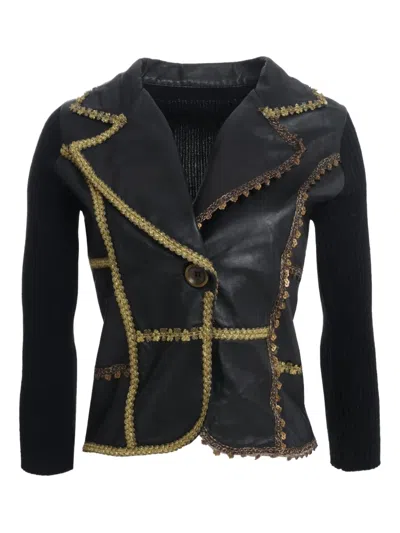 Pre-owned Vintage Leather Blazer