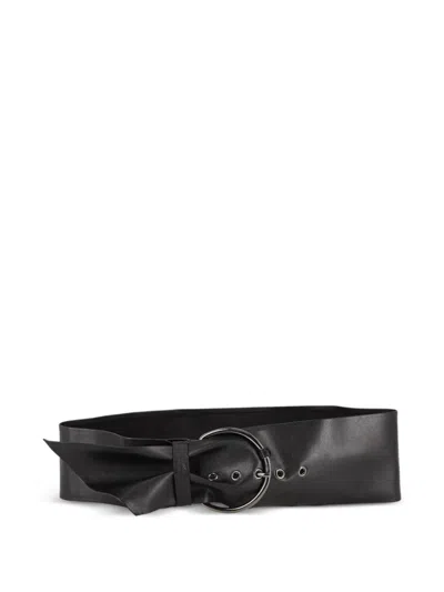 Pre-owned Vintage Leather Maxi Belt