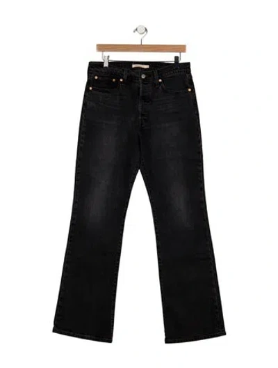 Pre-owned Vintage Levi's High-rise Flared Jeans In Black