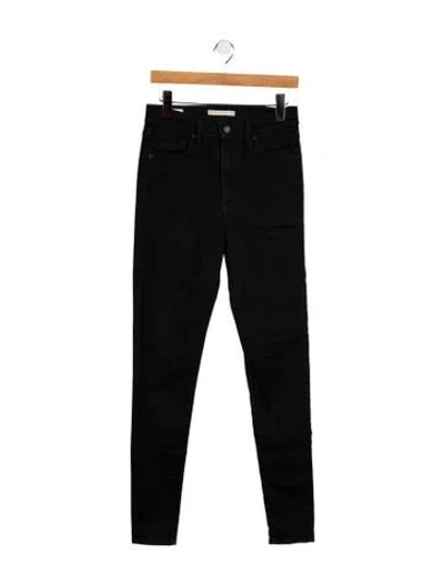 Pre-owned Vintage Levi's High-rise Skinny Leg Jeans In Black