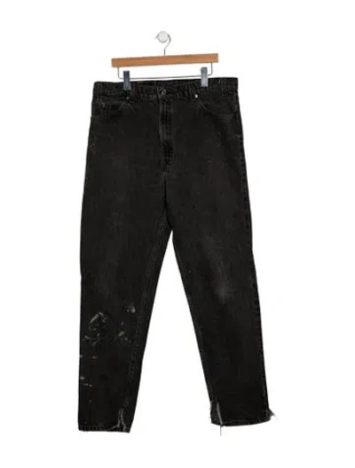 Pre-owned Vintage Levi's High-rise Straight Leg Jeans In Black