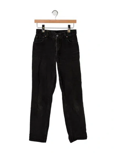 Pre-owned Vintage Levi's High-rise Straight Leg Jeans In Black