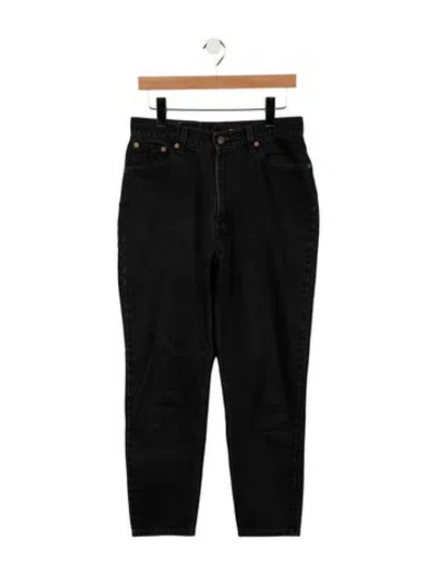 Pre-owned Vintage Levi's High-rise Straight Leg Jeans In Black