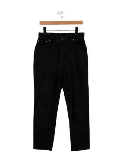 Pre-owned Vintage Levi's High-rise Straight Leg Jeans In Black