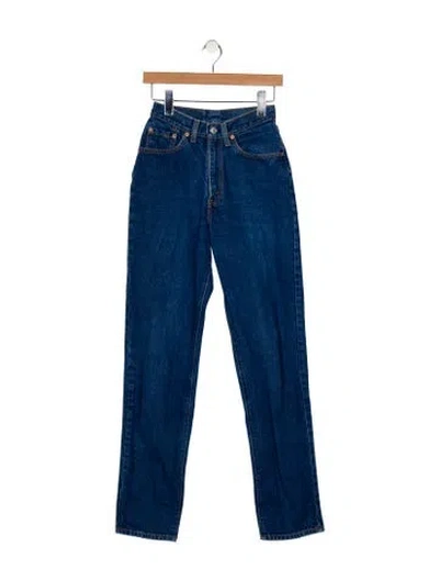 Pre-owned Vintage Levi's High-rise Straight Leg Jeans In Blue
