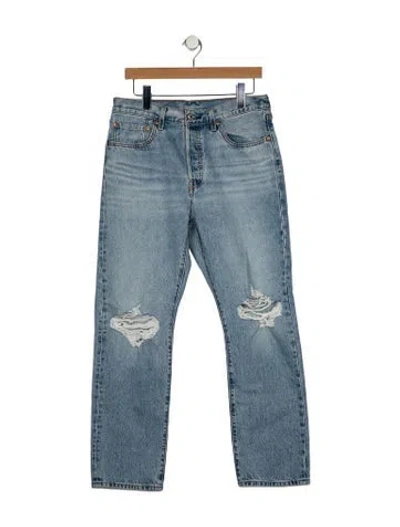 Pre-owned Vintage Levi's High-rise Straight Leg Jeans In Blue