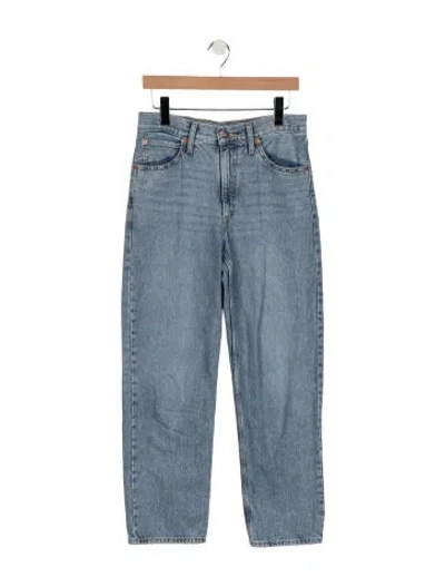 Pre-owned Vintage Levi's High-rise Straight Leg Jeans In Blue