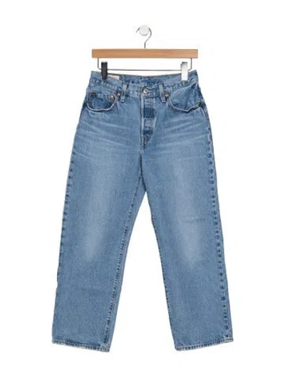 Pre-owned Vintage Levi's High-rise Straight Leg Jeans In Blue
