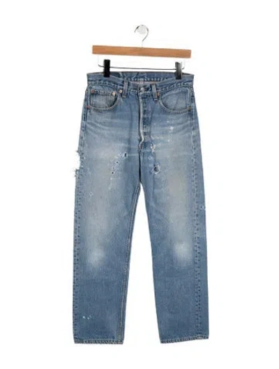 Pre-owned Vintage Levi's High-rise Straight Leg Jeans In Blue