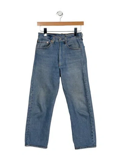 Pre-owned Vintage Levi's High-rise Straight Leg Jeans In Blue