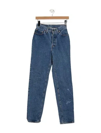 Pre-owned Vintage Levi's High-rise Straight Leg Jeans In Blue