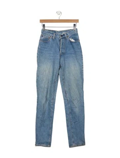 Pre-owned Vintage Levi's High-rise Straight Leg Jeans In Blue