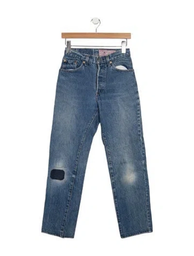 Pre-owned Vintage Levi's High-rise Straight Leg Jeans In Blue