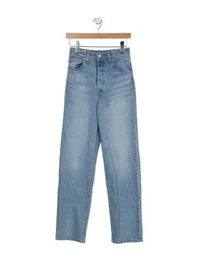 Pre-owned Vintage Levi's High-rise Straight Leg Jeans In Blue