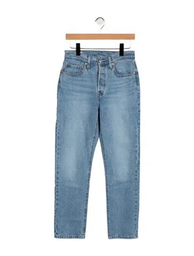 Pre-owned Vintage Levi's High-rise Straight Leg Jeans In Blue