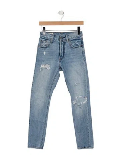 Pre-owned Vintage Levi's High-rise Straight Leg Jeans In Blue