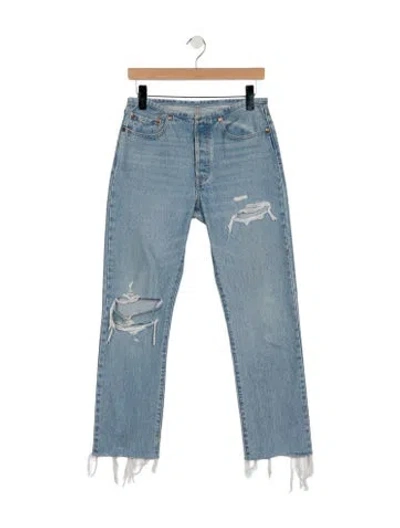 Pre-owned Vintage Levi's High-rise Straight Leg Jeans In Blue