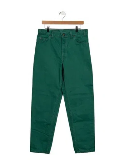 Pre-owned Vintage Levi's High-rise Straight Leg Jeans In Green