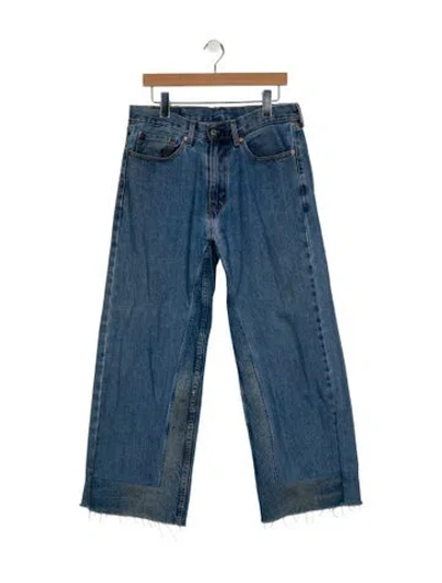 Pre-owned Vintage Levi's High-rise Wide Leg Jeans In Blue