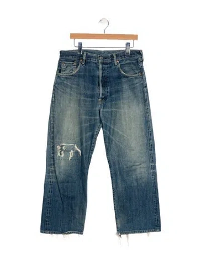 Pre-owned Vintage Levi's High-rise Wide Leg Jeans In Blue