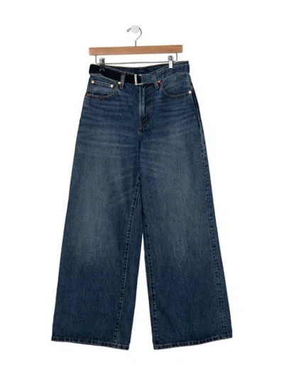Pre-owned Vintage Levi's High-rise Wide Leg Jeans In Blue