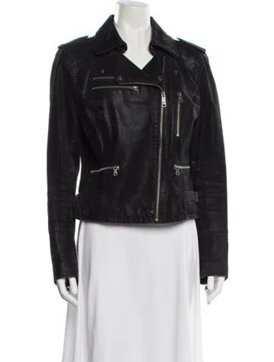 Pre-owned Vintage Levi's Leather Biker Jacket In Black