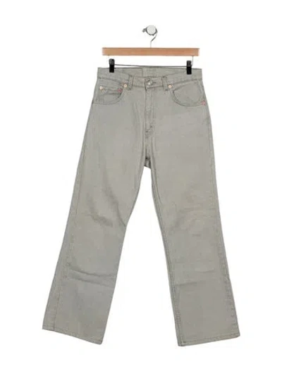 Pre-owned Vintage Levi's Mid-rise Flared Jeans In Grey