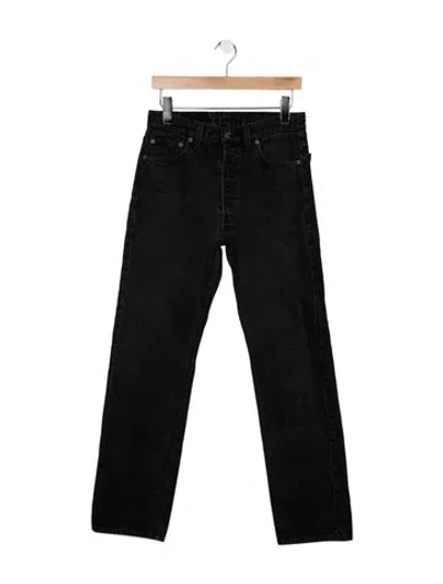 Pre-owned Vintage Levi's Mid-rise Straight Leg Jeans In Black