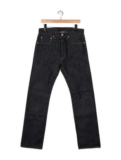 Pre-owned Vintage Levi's Mid-rise Straight Leg Jeans In Black