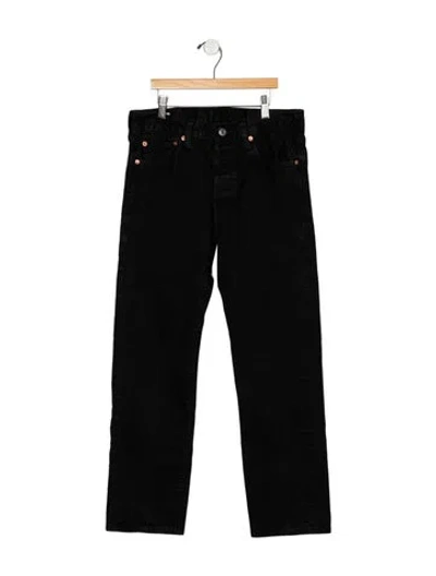 Pre-owned Vintage Levi's Mid-rise Straight Leg Jeans In Black