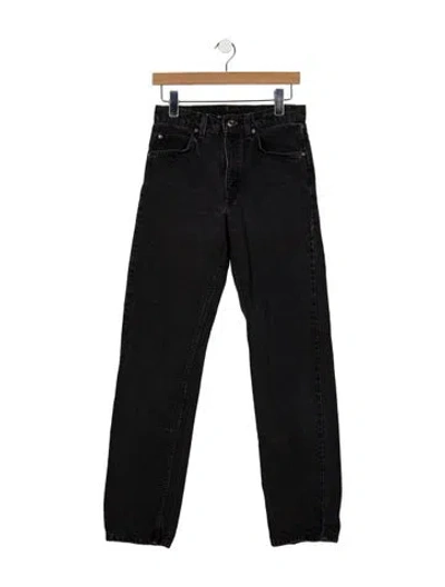 Pre-owned Vintage Levi's Mid-rise Straight Leg Jeans In Black