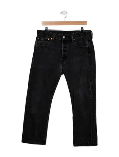 Pre-owned Vintage Levi's Mid-rise Straight Leg Jeans In Black