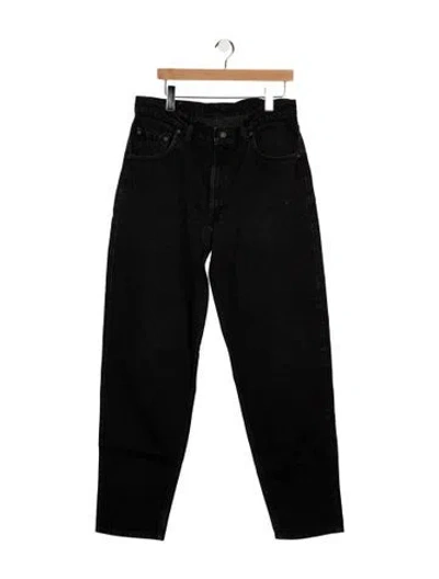 Pre-owned Vintage Levi's Mid-rise Straight Leg Jeans In Black