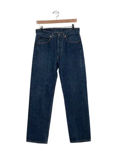 Pre-owned Vintage Levi's Mid-rise Straight Leg Jeans In Blue
