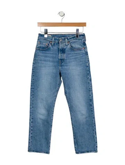 Pre-owned Vintage Levi's Mid-rise Straight Leg Jeans In Blue