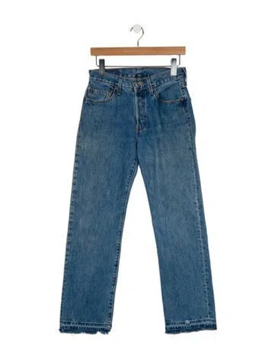 Pre-owned Vintage Levi's Mid-rise Straight Leg Jeans In Blue