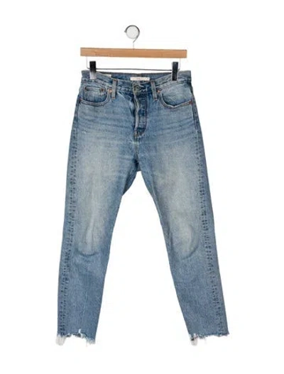 Pre-owned Vintage Levi's Mid-rise Straight Leg Jeans In Blue