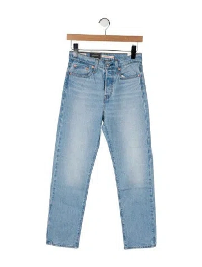 Pre-owned Vintage Levi's Mid-rise Straight Leg Jeans In Blue