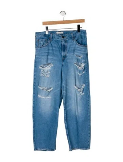 Pre-owned Vintage Levi's Mid-rise Straight Leg Jeans In Blue