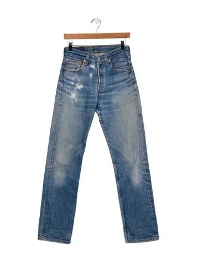 Pre-owned Vintage Levi's Mid-rise Straight Leg Jeans In Blue