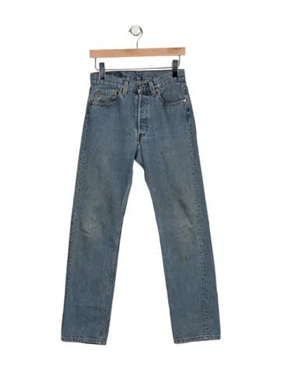 Pre-owned Vintage Levi's Mid-rise Straight Leg Jeans In Blue