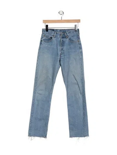 Pre-owned Vintage Levi's Mid-rise Straight Leg Jeans In Blue