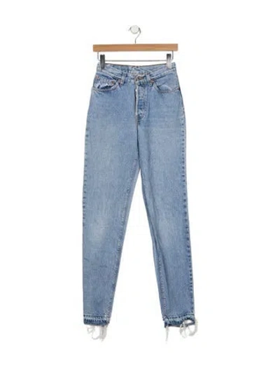 Pre-owned Vintage Levi's Mid-rise Straight Leg Jeans In Blue