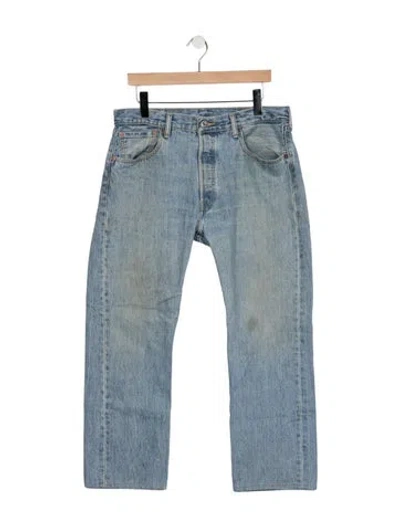 Pre-owned Vintage Levi's Mid-rise Straight Leg Jeans In Blue