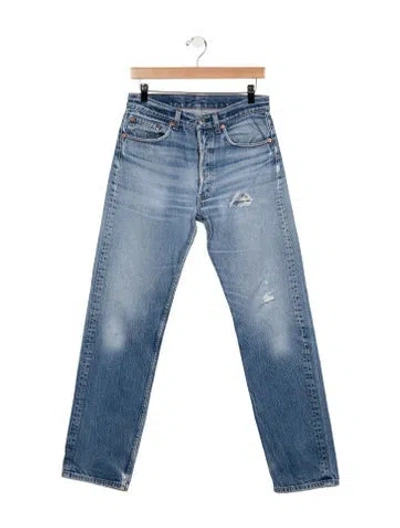 Pre-owned Vintage Levi's Mid-rise Straight Leg Jeans In Blue