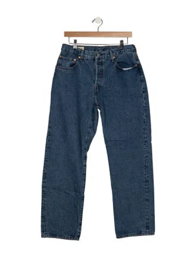 Pre-owned Vintage Levi's Mid-rise Straight Leg Jeans In Blue