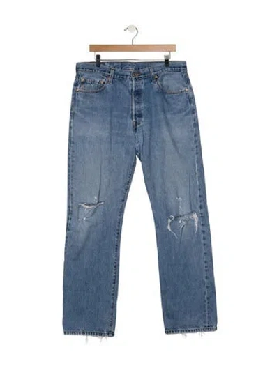 Pre-owned Vintage Levi's Mid-rise Straight Leg Jeans In Blue