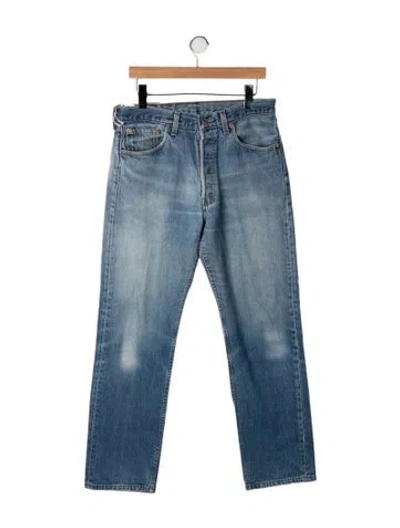 Pre-owned Vintage Levi's Mid-rise Straight Leg Jeans In Blue